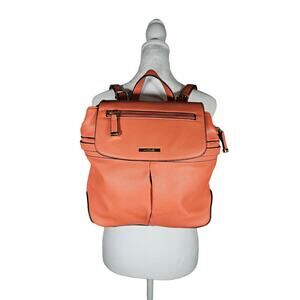 Simply Noelle Women's Orange Backpack Purse Top Handle‎ Pockets Storage